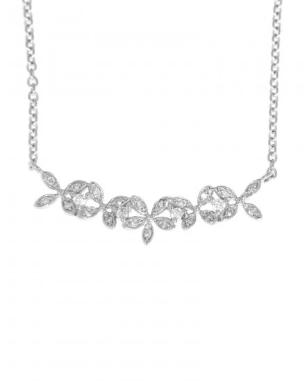 FOUR LEAF STYLE DIAMOND NECKLACE (TN252)