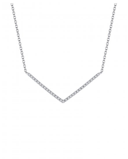  V SHAPE DIAMOND NECKLACE (TN265)