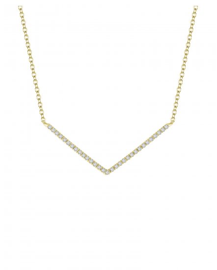  V SHAPE DIAMOND NECKLACE (TN265)