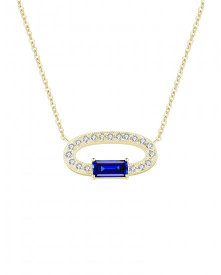 SAPPHIRE DIAMOND NECKLACE (TN333)
