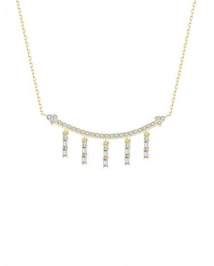BAGUETTE DIAMOND DANGLE NECKLACE (TN361)