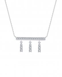 BAR STYLE DIAMOND DANGLE NECKLACE (TN364)