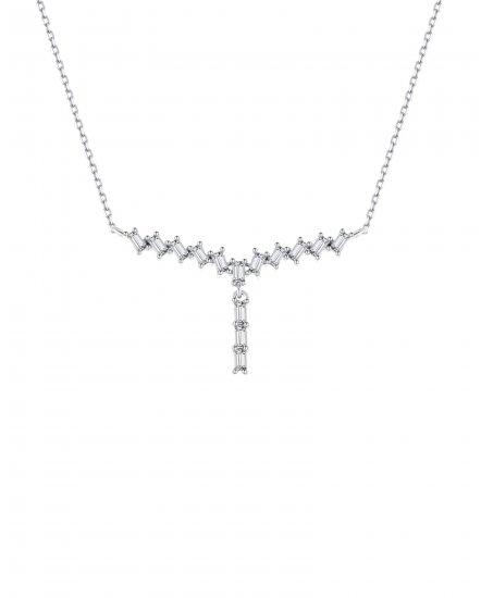 BAGUETTE DIAMOND DANGLE NECKLACE (TN366)