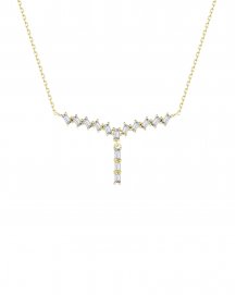 BAGUETTE DIAMOND DANGLE NECKLACE (TN366)