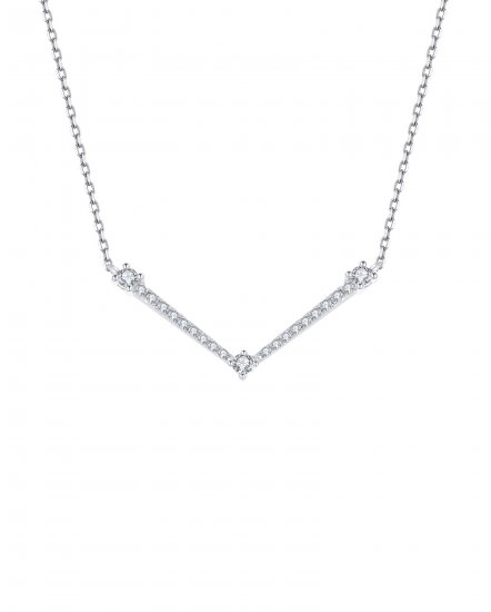 V SHAPE DIAMOND NECKLACE (TN367)