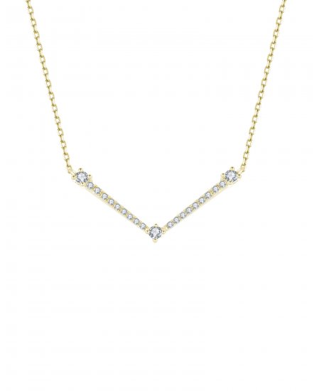 V SHAPE DIAMOND NECKLACE (TN367)