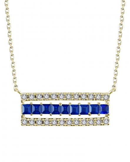 SAPPHIRE DIAMOND NECKLACE (TN380)