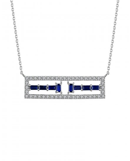 SAPPHIRE DIAMOND NECKLACE (TN387)