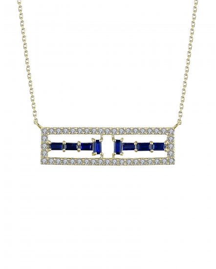 SAPPHIRE DIAMOND NECKLACE (TN387)