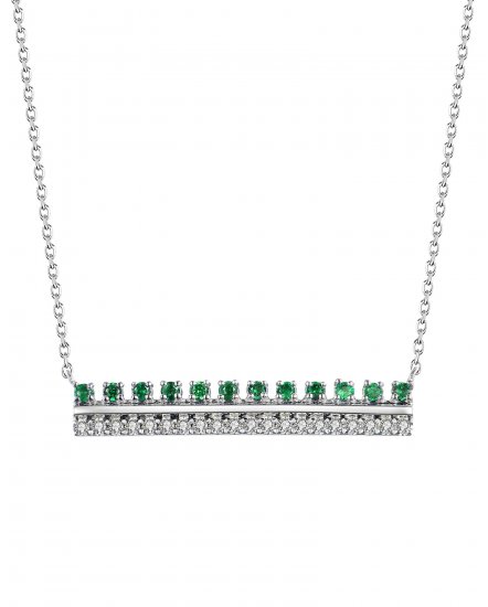 COLORED STONE DIAMOND NECKLACE (TN388)