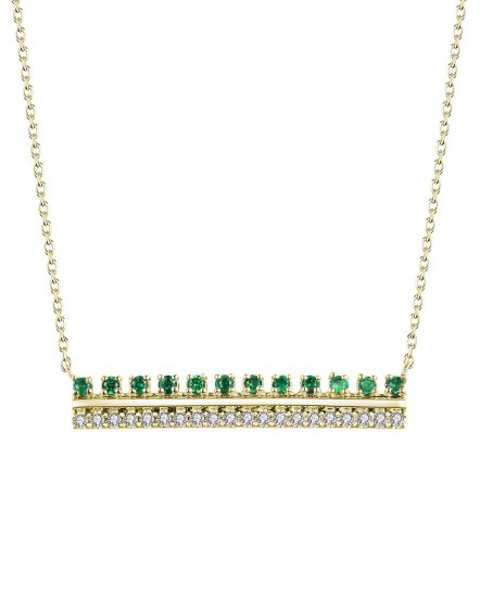 COLORED STONE DIAMOND NECKLACE (TN388)