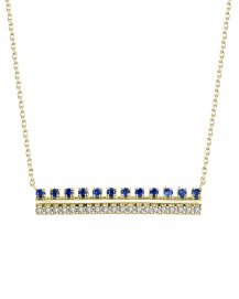 COLORED STONE DIAMOND NECKLACE (TN388)