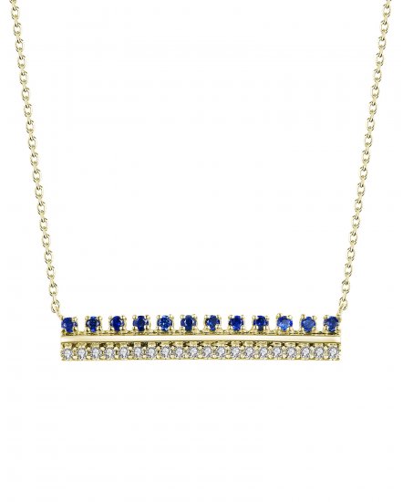 COLORED STONE DIAMOND NECKLACE (TN388)