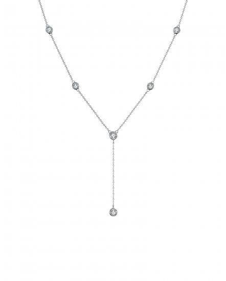 DIAMOND BY THE YARD DANGLE DROP NECKLACE (TN396)
