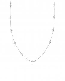 PRINCESS CUT DIAMOND BY THE YARD NECKLACE (TN398)
