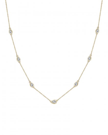 PEAR DIAMOND BY THE YARD NECKLACE (TN404)
