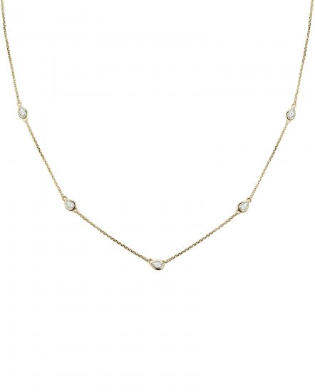 PEAR DIAMOND BY THE YARD NECKLACE (TN405)