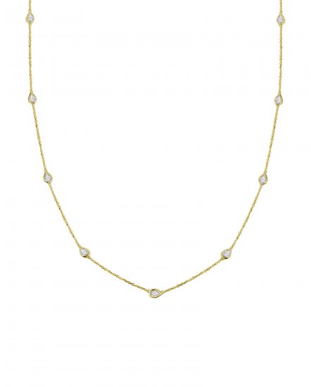 PEAR DIAMOND BY THE YARD NECKLACE (TN413)