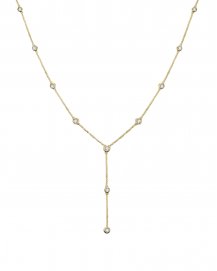 DIAMOND BY THE YARD DANGLE DROP NECKLACE (TN415)