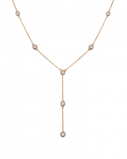 DIAMOND BY THE YARD DANGLE DROP NECKLACE (TN416)