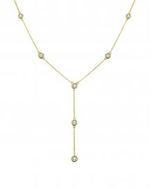 DIAMOND BY THE YARD DANGLE DROP NECKLACE (TN416)