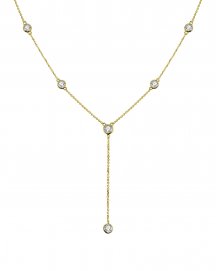 DIAMOND BY THE YARD DANGLE DROP NECKLACE (TN417)