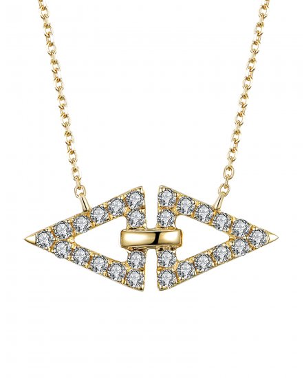 TRIANGLE SHAPE DIAMOND NECKLACE (TN431)