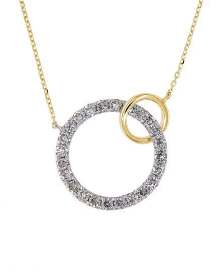 ROUND INTER LINKED STYLE DIAMOND NECKLACE (TN452)
