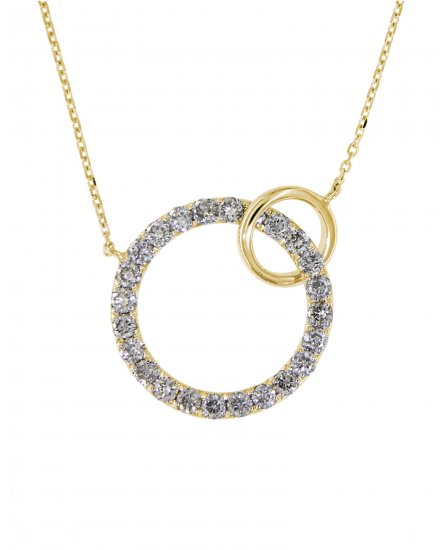 ROUND INTER LINKED STYLE DIAMOND NECKLACE (TN452)