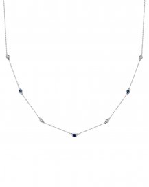 SAPPHIRE DIAMOND BY THE YARD NECKLACE (TN459)