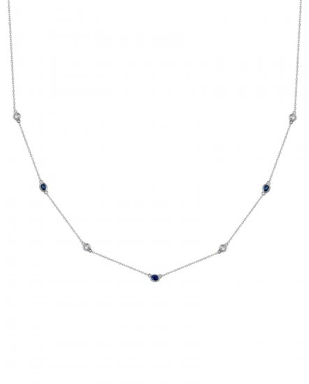 SAPPHIRE DIAMOND BY THE YARD NECKLACE (TN459)