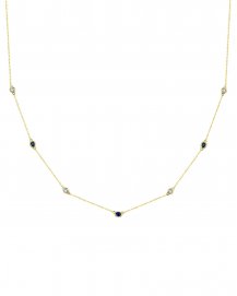 SAPPHIRE DIAMOND BY THE YARD NECKLACE (TN459)