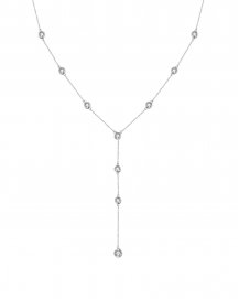 DIAMOND BY THE YARD DANGLE DROP NECKLACE (TN464)