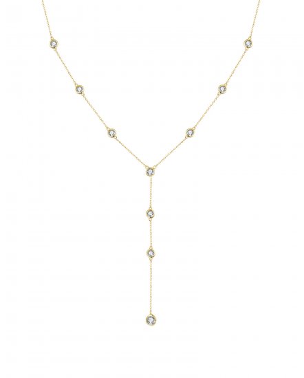DIAMOND BY THE YARD DANGLE DROP NECKLACE (TN464)