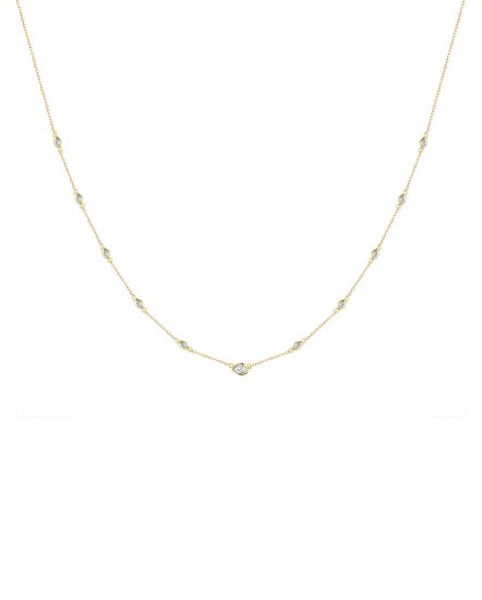 MARQUISE PEAR DIAMOND BY THE YARD NECKLACE (TN471)