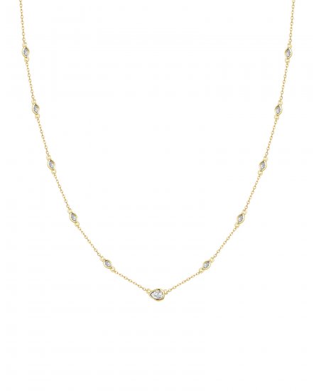 MARQUISE PEAR DIAMOND BY THE YARD NECKLACE (TN471)