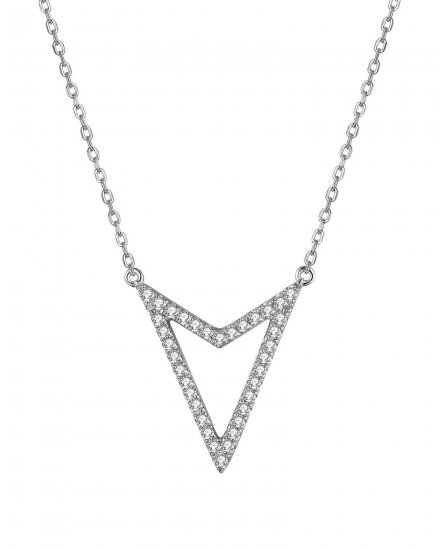 V STYLE DIAMOND NECKLACE (TN489)