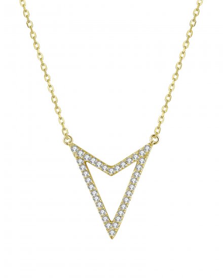 V STYLE DIAMOND NECKLACE (TN489)