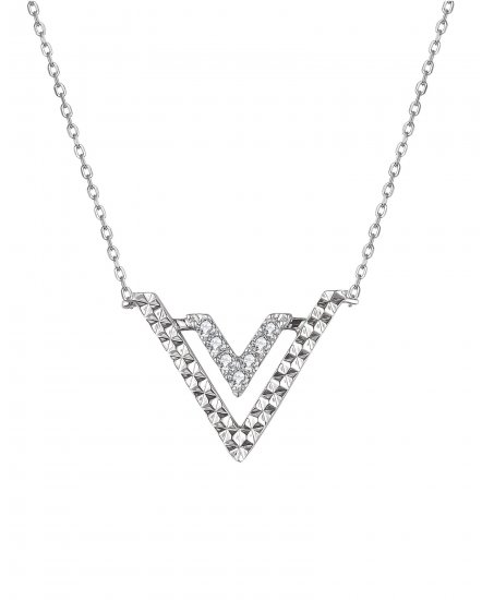 V STYLE DIAMOND NECKLACE (TN493)