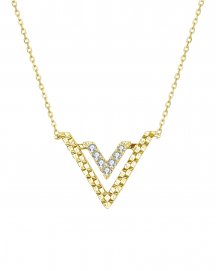 V STYLE DIAMOND NECKLACE (TN493)