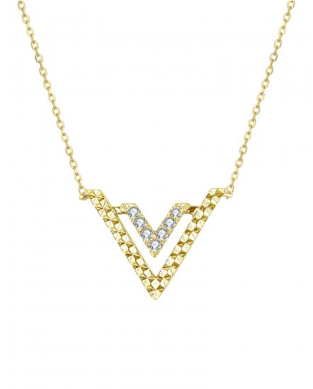 V STYLE DIAMOND NECKLACE (TN493)