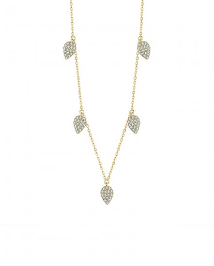 PEAR STYLE DIAMOND DANGLE NECKLACE (TN522)