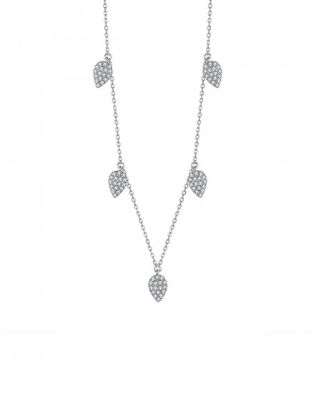 PEAR STYLE DIAMOND DANGLE NECKLACE (TN522)