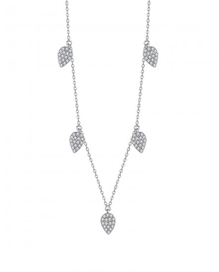 PEAR STYLE DIAMOND DANGLE NECKLACE (TN522)