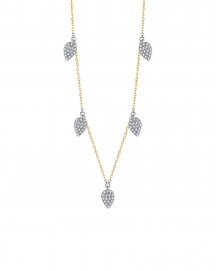 PEAR STYLE DIAMOND DANGLE NECKLACE (TN522)