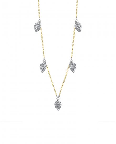 PEAR STYLE DIAMOND DANGLE NECKLACE (TN522)