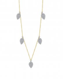 PEAR STYLE DIAMOND DANGLE NECKLACE (TN522)