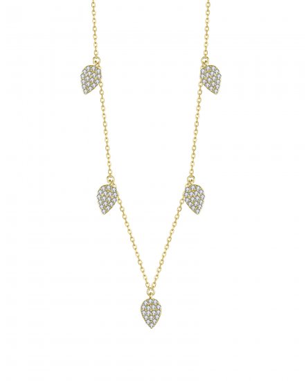 PEAR STYLE DIAMOND DANGLE NECKLACE (TN522)