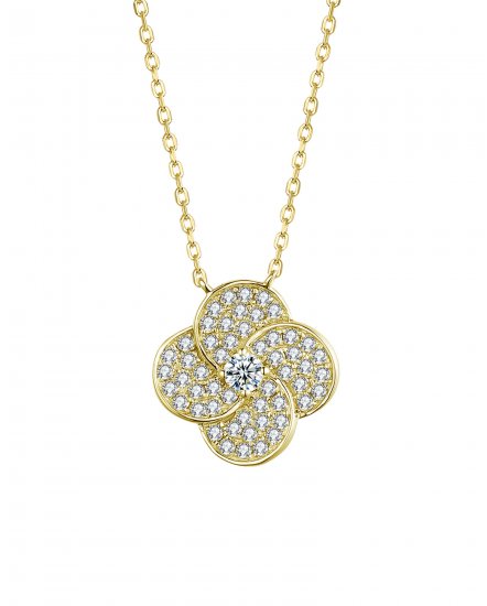 CLOVER STYLE DIAMOND NECKLACE (TN523)