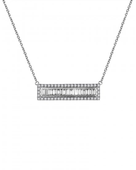 BAGUETTE DIAMOND NECKLACE (TN531)